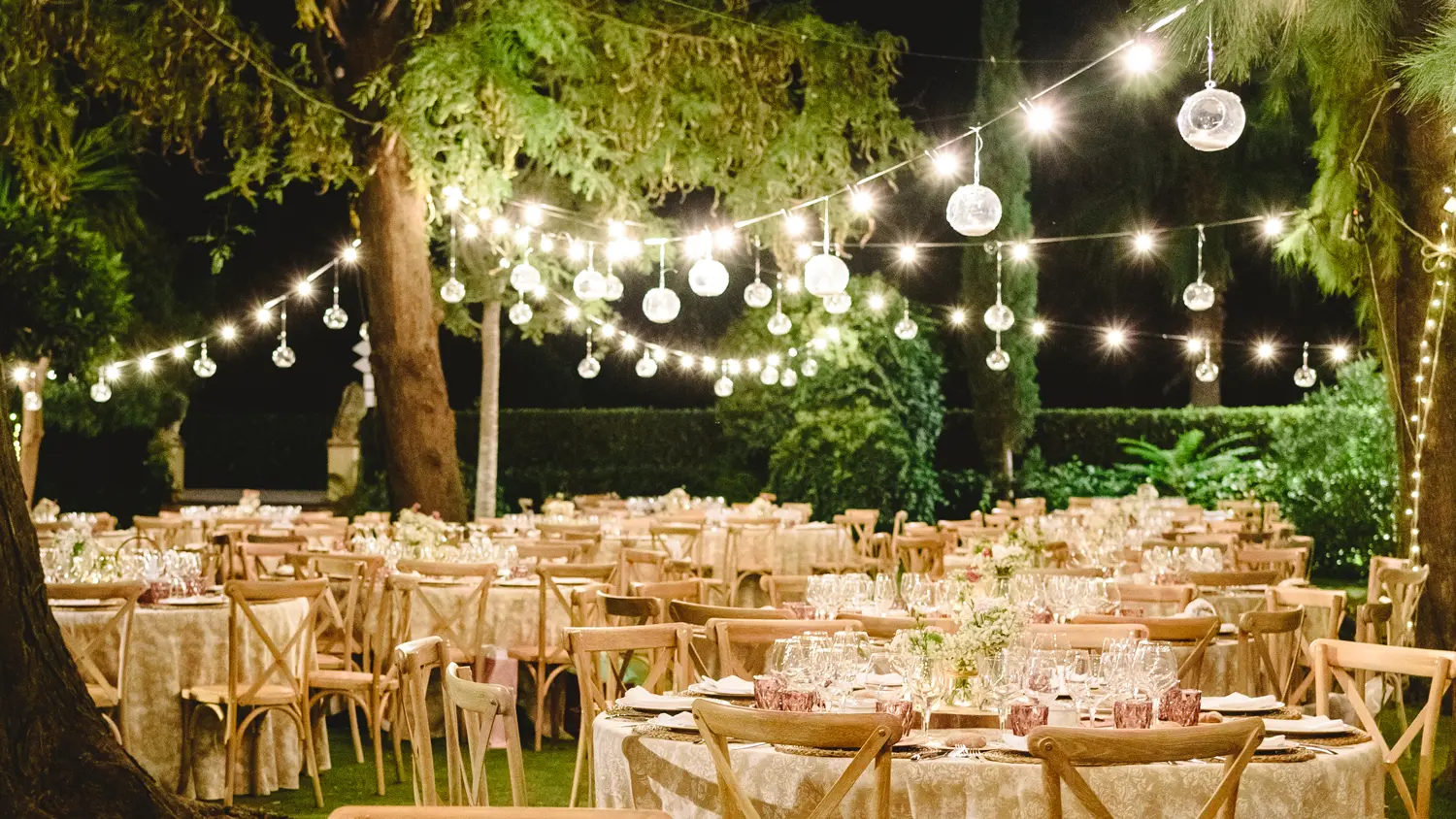 Outdoor string lights for hire